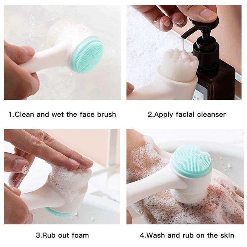 AllClean™  3D Double Silicone Facial Cleansing Brush